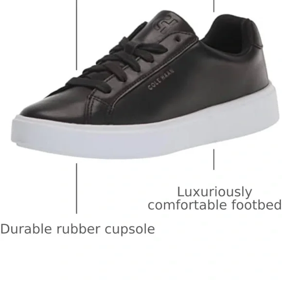 Cole Haan Black Sneakers with White Sole - Picture 2 of 6